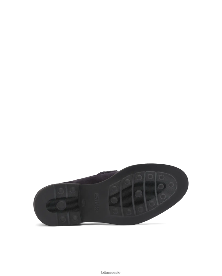 Schuhwerk 8HH4DR164 Lottusse Männer Marine Baltimore-Loafer aus Kalbswildleder