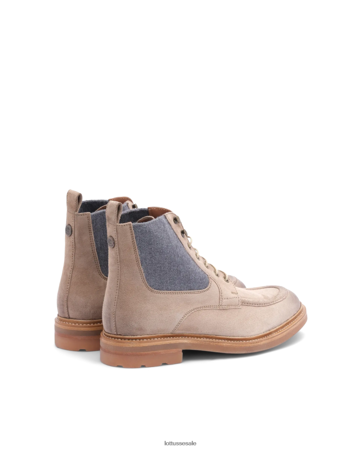 Schuhwerk 8HH4DR133 Lottusse Männer Taupe Bonaire-Hirsch-Wildlederstiefel